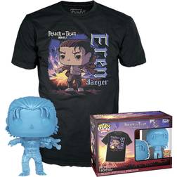 Funko POP! & Tee: Attack on Titan Eren with Marks Vinyl Figure Black/Blue/Purple M