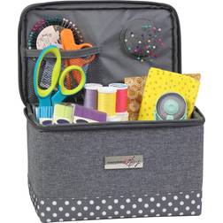 Everything Mary Collapsible Sewing Kit Organizer Box Heather Polka Dot