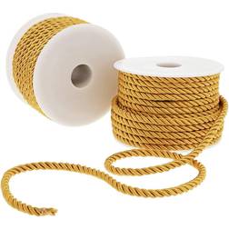 Twisted Gold Cord for Crafts, Sewing, Upholstery 36 Yards, 2 Rolls