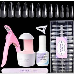 Gellen Nail Tips And Glue Gel Nail Kit