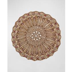 Lumiere Set of 2 CHAMPAGNE/CRYSTAL Place Mat Beige