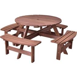 Costway Patio 8 Seat Garden Bench