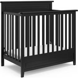 Storkcraft Petal Mini Black 5-in-1 Convertible Crib with Bonus