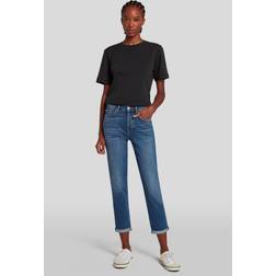 7 For All Mankind Mid-Rise Slim Jeans Josefina blau