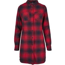 Urban Classics kleid check shirt dress darkblue/red