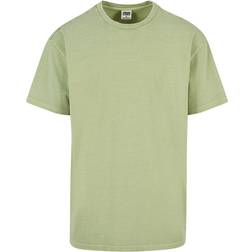 Urban Classics Heavy Oversized Acid Wash Tee män linne svart streetwear, Vintage grön