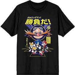 BioWorld Sonic The Hedgehog Group Art Men's Black Tshirt-6XL