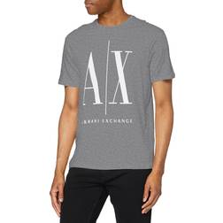 Armani Exchange AX mens Icon Graphic T-shirt T Shirt, Bc09 Grey