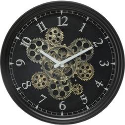 Atmosphera Mécanique D 37.5 x P 7 cm Luxe Noir Horloge murale 37cm