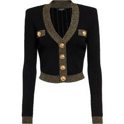 Balmain Cropped cardigan gold