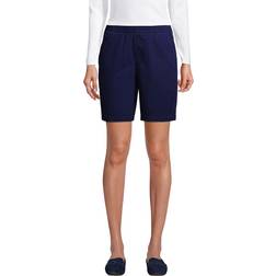 Lands' End Women Mid Rise Elastic Waist Pull On Knockabout Chino Bermuda Shorts