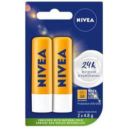 Nivea Sun Caring Lip Balm Sticks with SPF 30, Duo Pack gImported