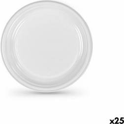 Algon Set de platos reutilizables Blanco Plástico 17 cm (25 Unidades)