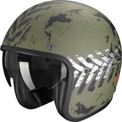 Scorpion Belfast Evo Nevada Matt, Jet helmet, Green-Silver