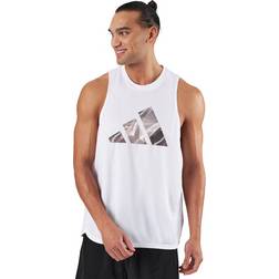 adidas Designed for Movement HIIT Training Tank Top White, Male, Tøj, Tops, Træning, Hvid