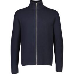 Lindbergh Cardigan Knitted Zip - Blå