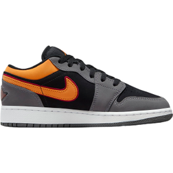 NIKE Air Jordan 1 Low SE GS - Black/Light Graphite/Cardinal Red/Vivid Orange