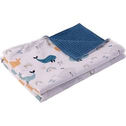 Ullenboom Babydecke Waffelpiqué 70x100 cm blau