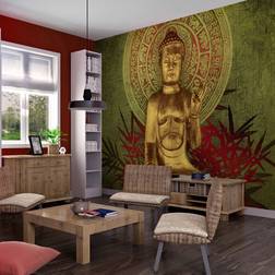 Artgeist Fototapet Golden Buddha Flere Størrelser fra Walldelux.dk