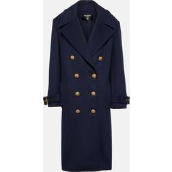 Balmain Oversized double-breasted coat navy