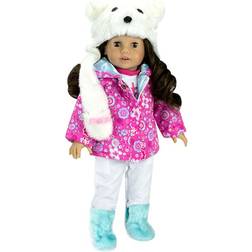 Sophia's Doll Clothing Hot Pink & White Polar Bear Outfit for 18" Doll"