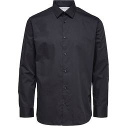 Selected Ethan Long Sleeve Slim Fit Shirt - Black