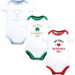 Hudson Baby Unisex Baby Cotton Bodysuits, Boy First Valentine Easter, 9-12 Months