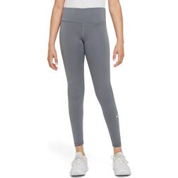 Nike Big Kid's Dri-FIT One Leggings - Smoke Grey/White (DQ8836-084)