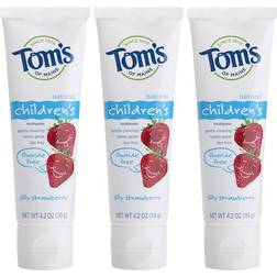 Tom's of Maine s Silly Strawberry Fluoride Free Toothpaste 3 Pack