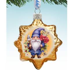 DesignoCracy Gnome Keepsake Holiday Mercury Christmas Tree Ornament