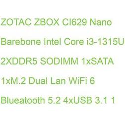 Zotac ZBOX CI629 NANO Barebone i3