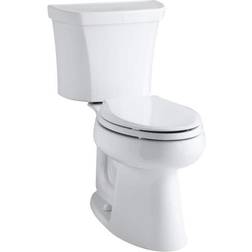 Kohler Highline Comfort Height 2-Piece 1.28 GPF Single Flush Elongated in White, Seat Not Included