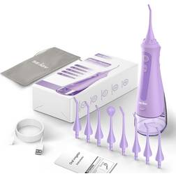 Sejoy cordless water flosser 8 jet tips dental oral irrigator teeth cleaner