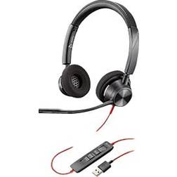 Poly Blackwire 3320 Wired Dual-Ear Headset with Boom Mic