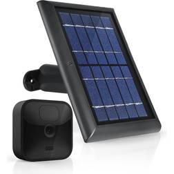 Wasserstein Solar Panel with Internal Battery Compatible with Blink Outdoor & Blink XT2/XT Camera 1-Pack, Black