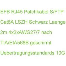 EFB Elektronik EFB-Elektronik Patchkabel Cat.6A S/FTP RJ45 EC6000A 2m sw