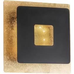 FISCHER & HONSEL Hennes LED-Væglampe 18x18 cm Bladguld/Sort Vægplafond