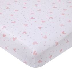 Disney Minnie Mouse Lovely Little Lady Pink Minnie Icon Polka Dot Fitted Crib