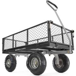 GORILLA CARTS 800 Heavy Duty Durable Steel Mesh Convertible Wagon