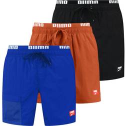 Puma Swim Men Utility Mid Shorts 1p Chili Powder, Male, Tøj, Badetøj, Orange