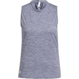 adidas Essentials Heathered Mock-Neck Sleeveless Golf Polo Shirt Collegiate Navy, Female, Tøj, T-shirt, Golf