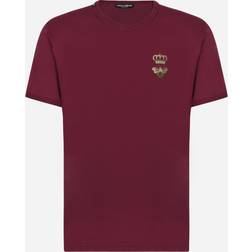 Dolce & Gabbana Cotton T-shirt with embroidery wine