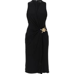 Versace Draped mid-length dress 1b000_black