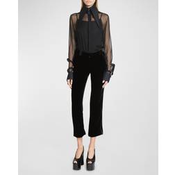 Balmain Black Flared Trousers 0PA Noir FR