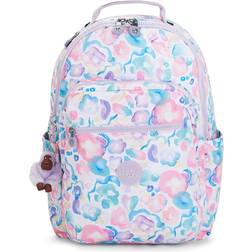 Kipling Seoul Large Backpack - Aqua Flowers