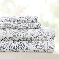 iEnjoy Home Coarse Paisley Bed Sheet Blue (266.7x259.1cm)