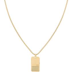 Tommy Hilfiger Dogtag Iconic Stripe Necklace - Gold