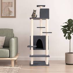 vidaXL dark grey Cat Tree with Scratching Posts Cat Scratch