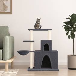 vidaXL dark grey Cat Tree with Scratching Posts Cat Scratch