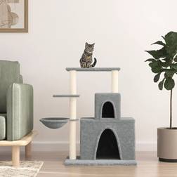 vidaXL grey Cat Tree with Scratching Posts Cat Scratch Tower